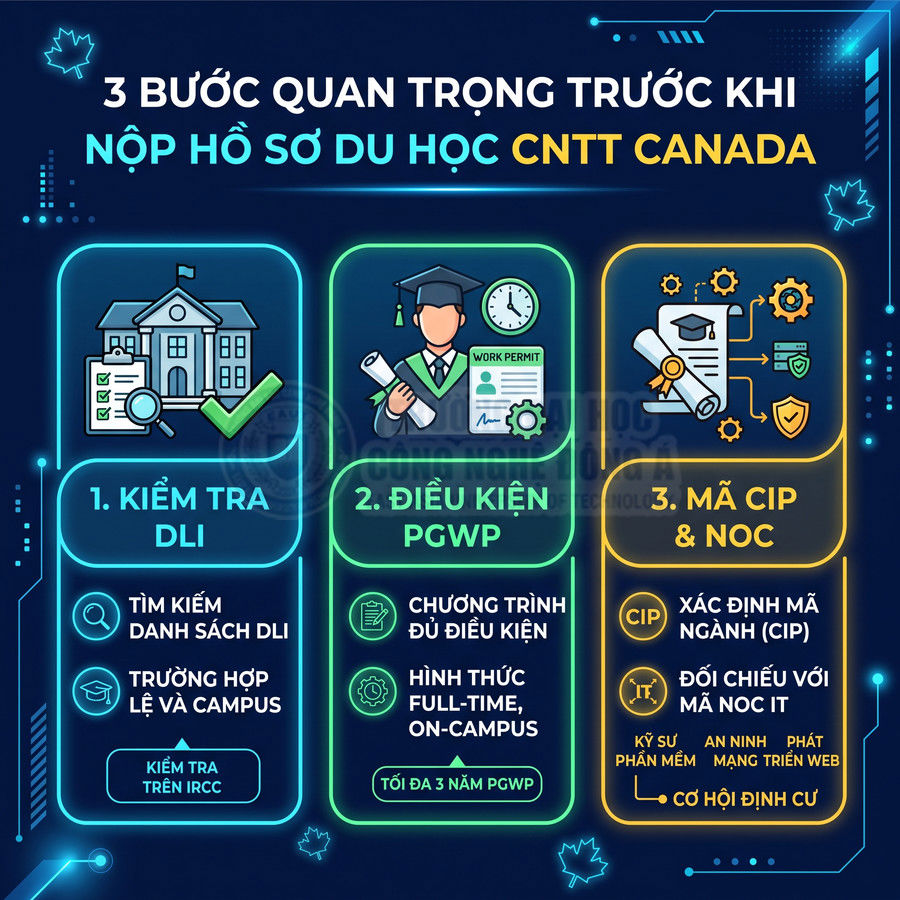 3 bước quan trọng trước khi nộp hồ sơ du học ngành công nghệ thông tin tại Canada