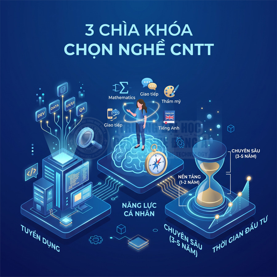 3 chìa khóa chọn nghề CNTT với năng lực cá nhân, tuyển dụng và thời gian đầu tư học chuyên sâu