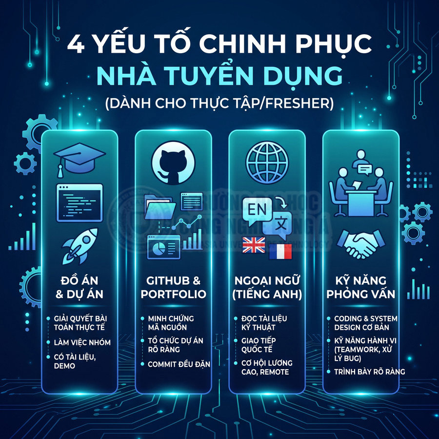 4 yếu tố giúp thực tập sinh fresher chinh phục nhà tuyển dụng trong ngành công nghệ thông tin