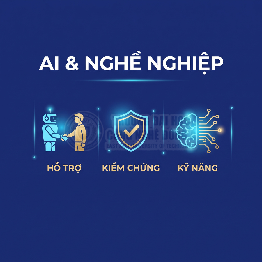 AI và nghề nghiệp với robot hỗ trợ con người, biểu tượng kiểm chứng và phát triển kỹ năng công nghệ񎟢
