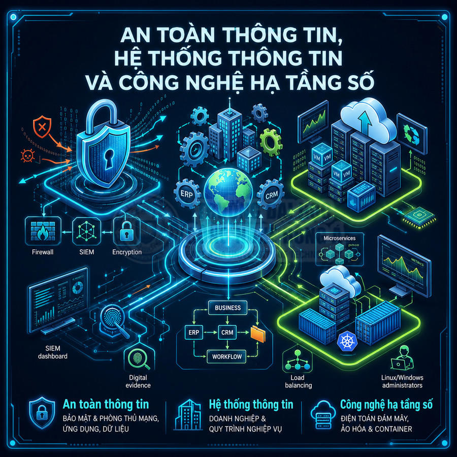 Minh họa giải pháp an toàn thông tin, hệ thống thông tin doanh nghiệp và công nghệ hạ tầng số đám mây