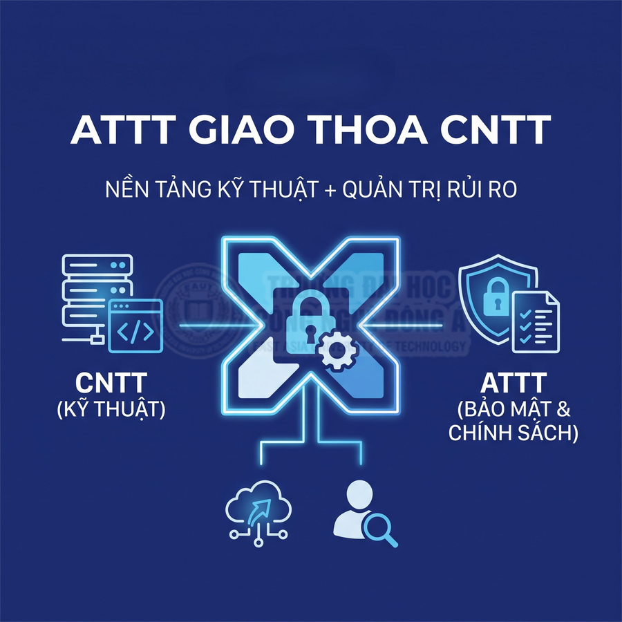 Mô hình giao thoa giữa công nghệ thông tin, an toàn thông tin, kỹ thuật và quản trị rủi roʻani