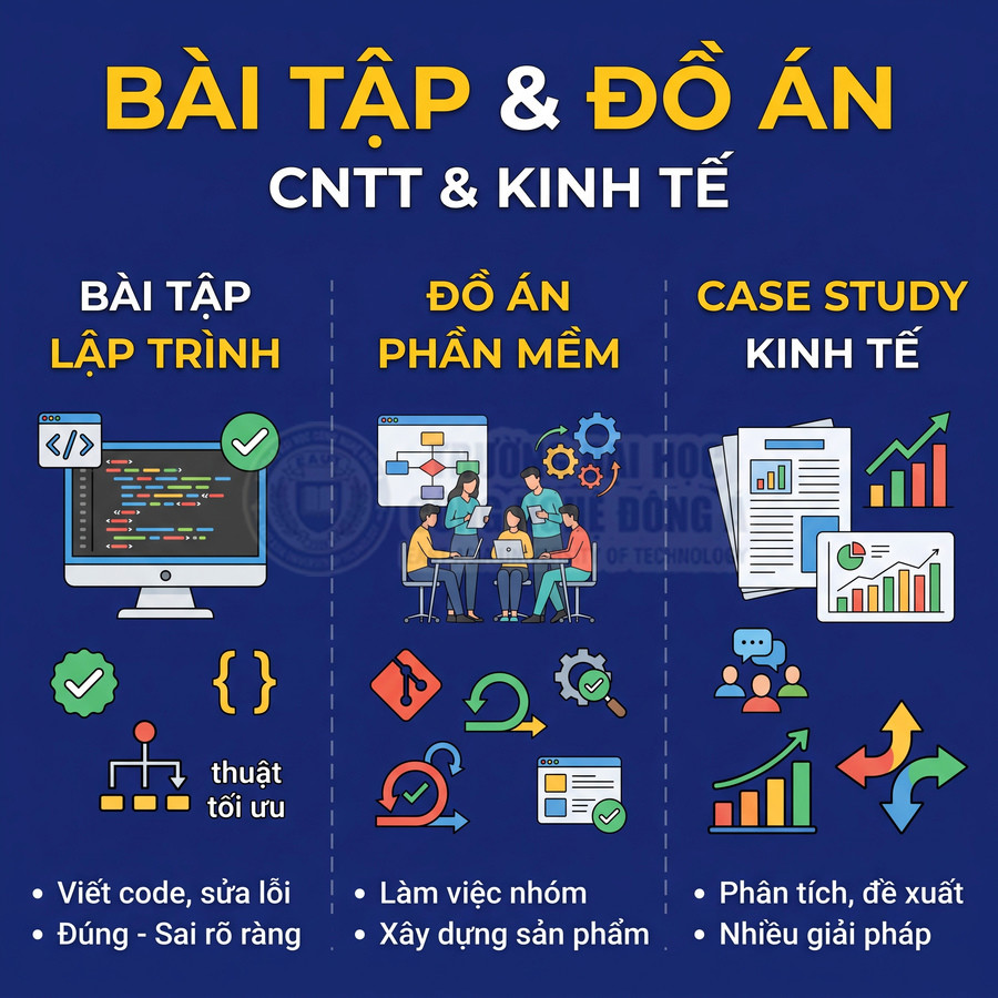 Bài tập và đồ án CNTT, kinh tế với nội dung lập trình, phát triển phần mềm và phân tích case study kinh tế