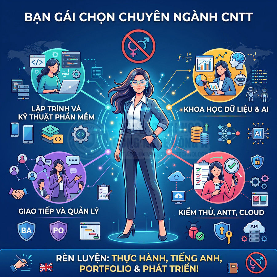 Con gái nên học ngành gì của Công nghệ thông tin?