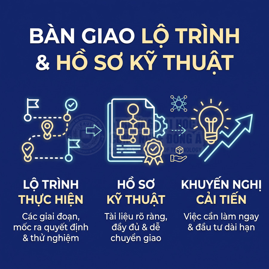 Bàn giao lộ trình thực hiện, hồ sơ kỹ thuật và khuyến nghị cải tiến dài hạn