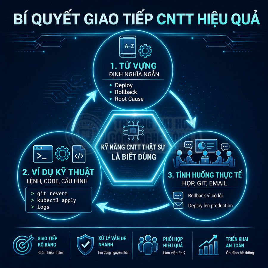 Bí quyết giao tiếp CNTT hiệu quả với từ vựng, ví dụ kỹ thuật và tình huống thực tế trong công việc IT