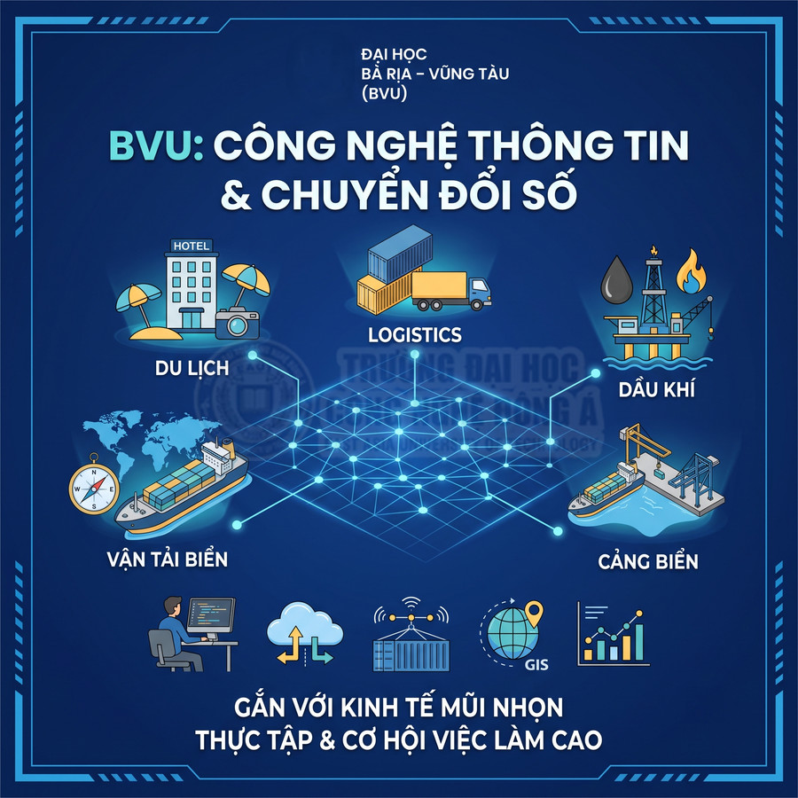 Ngành công nghệ thông tin và chuyển đổi số BVU gắn với logistics, du lịch, dầu khí, vận tải biển và cảng biển