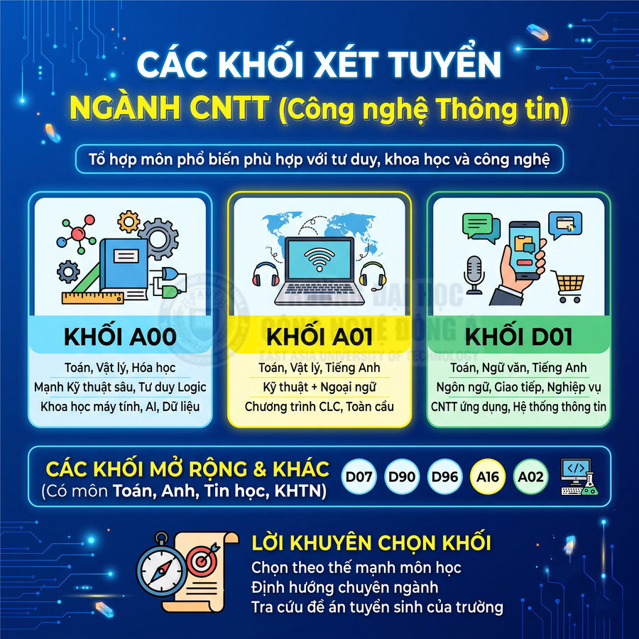 Ngành Công nghệ thông tin thi khối nào?