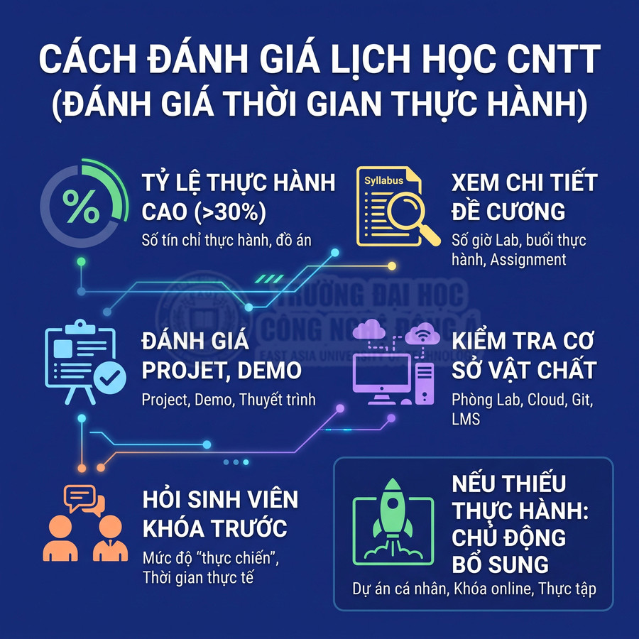 Hướng dẫn đánh giá lịch học CNTT và thời gian thực hành với các tiêu chí và gợi ý bổ sung thực hành