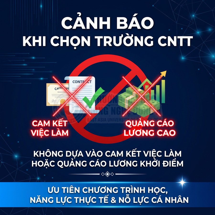 Cảnh báo chọn trường CNTT, không tin cam kết việc làm hay quảng cáo lương cao, ưu tiên chương trình học và năng lực thực tế