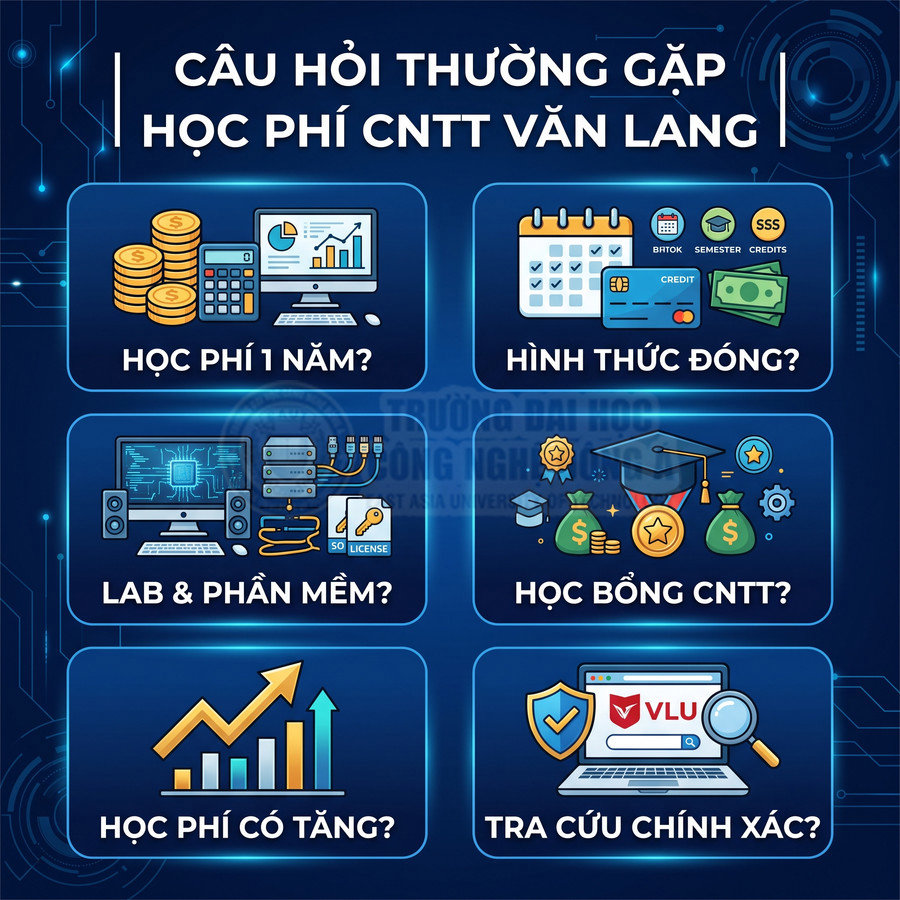 Câu hỏi thường gặp về học phí ngành Công nghệ thông tin trường Đại học Văn Lang