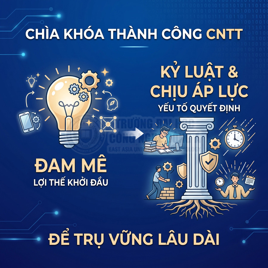 Chìa khóa thành công ngành CNTT với đam mê, kỷ luật và chịu áp lực để trụ vững lâu dài