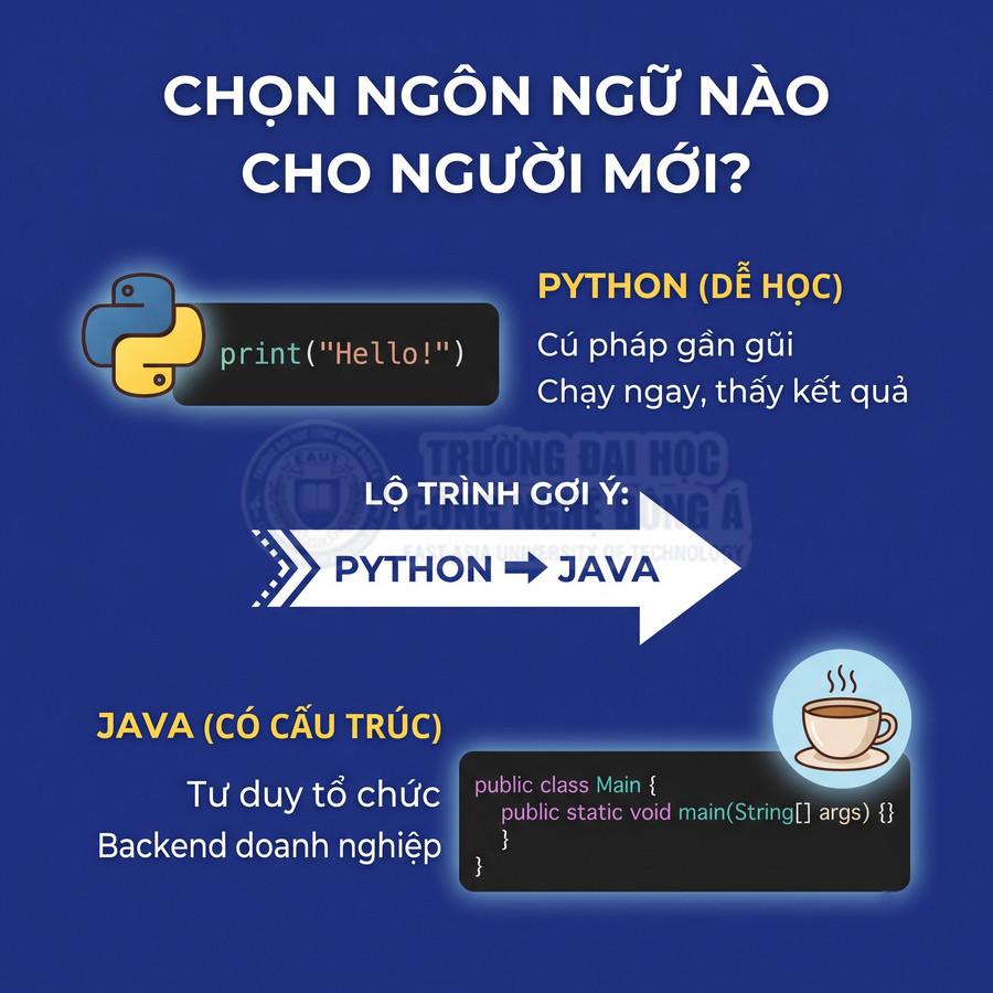 So sánh Python và Java cho người mới học lập trình, gợi ý lộ trình học từ Python sang Java