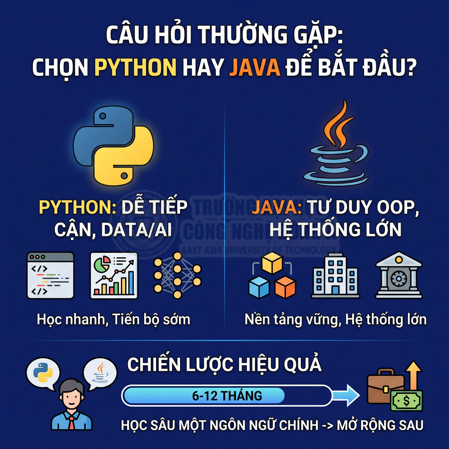 So sánh ưu nhược điểm Python và Java cho người mới học lập trình, gợi ý chiến lược học hiệu quả