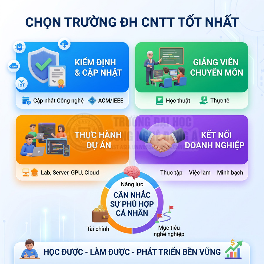 Trường đại học đào tạo ngành Công nghệ thông tin tốt nhất hiện tại