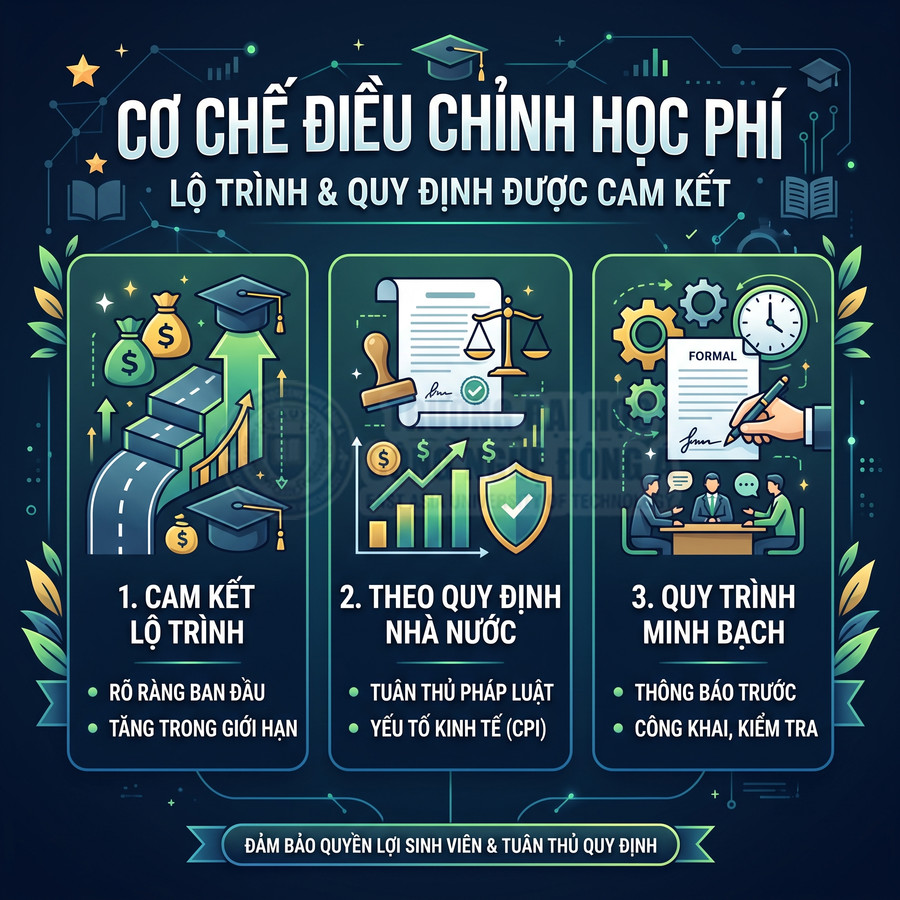 Cơ chế điều chỉnh học phí với cam kết lộ trình, tuân thủ quy định nhà nước và quy trình minh bạch