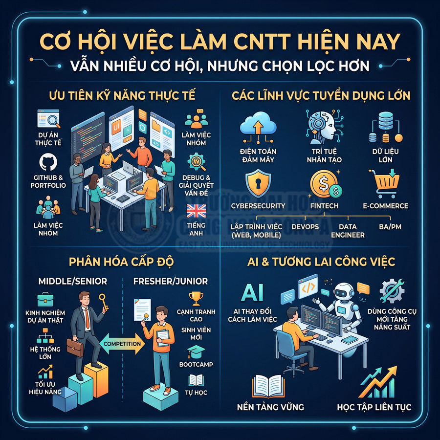 Việc làm ngành Công nghệ thông tin hiện nay như thế nào?