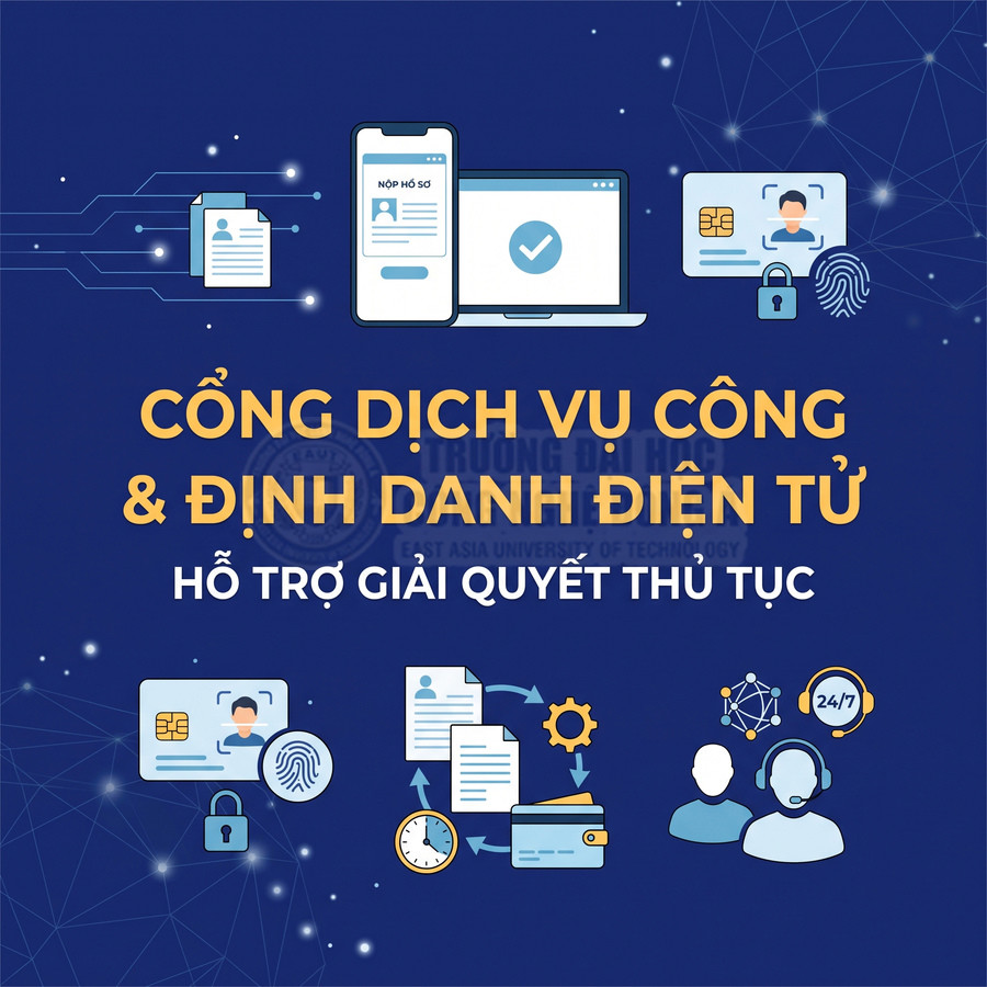 Cổng dịch vụ công và định danh điện tử hỗ trợ nộp hồ sơ trực tuyến, xác thực danh tính và giải quyết thủ tục 24/7