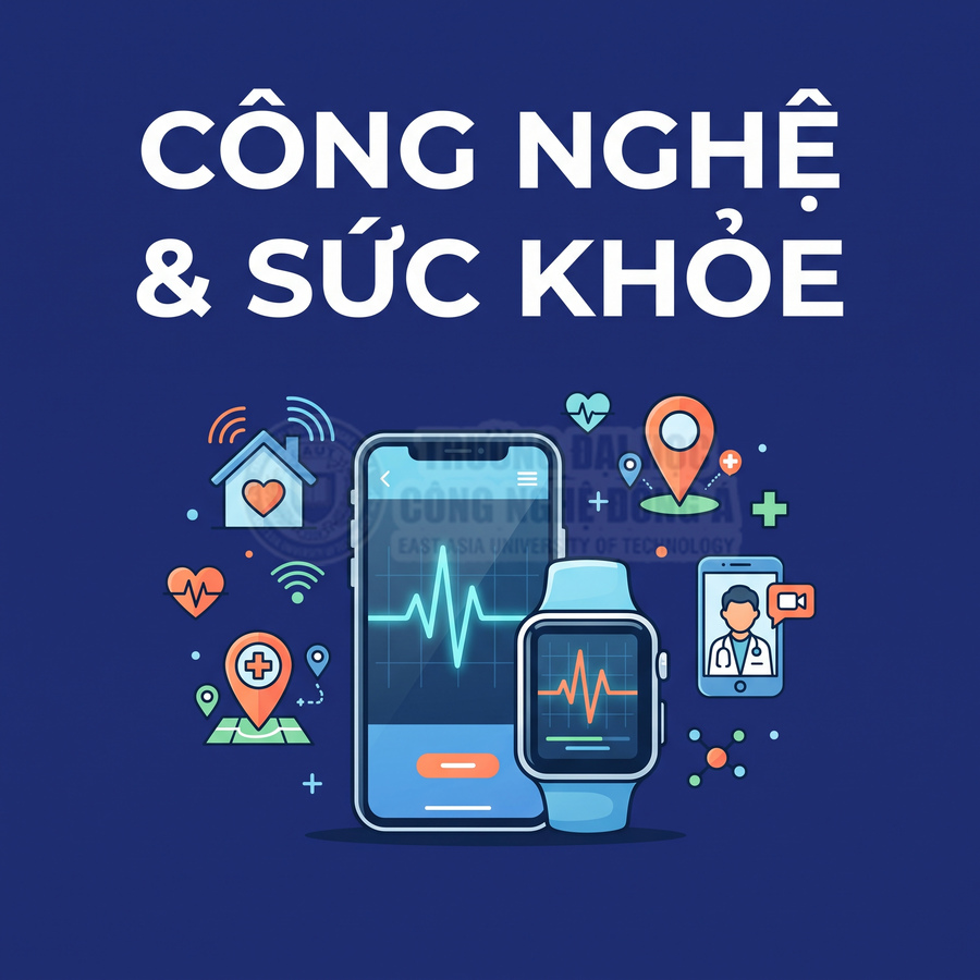 Điện thoại thông minh và đồng hồ thông minh theo dõi sức khỏe với biểu đồ nhịp tim và tư vấn bác sĩ trực tuyến