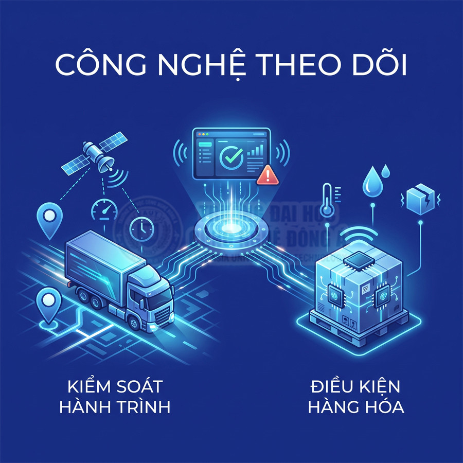 Công nghệ theo dõi hành trình xe tải và điều kiện hàng hóa bằng vệ tinh và cảm biến IoT
