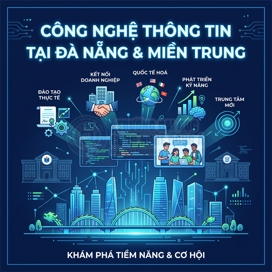 Công nghệ thông tin tại Đà Nẵng và miền Trung với đào tạo thực tế, kết nối doanh nghiệp và phát triển kỹ năng