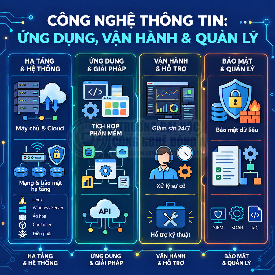 Mô hình dịch vụ công nghệ thông tin tổng thể về hạ tầng, ứng dụng, vận hành và bảo mật dữ liệu