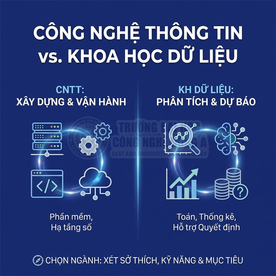 Công nghệ thông tin và khoa học dữ liệu khác nhau như thế nào?