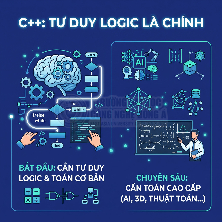 Minh họa tư duy logic và toán học trong lập trình C++ từ cơ bản đến chuyên sâu AI và thuật toán