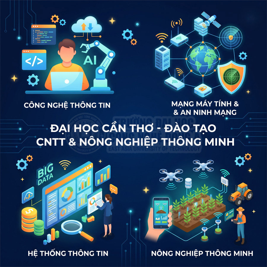 Đại học Cần Thơ giới thiệu đào tạo công nghệ thông tin, an ninh mạng, hệ thống thông tin và nông nghiệp thông minh