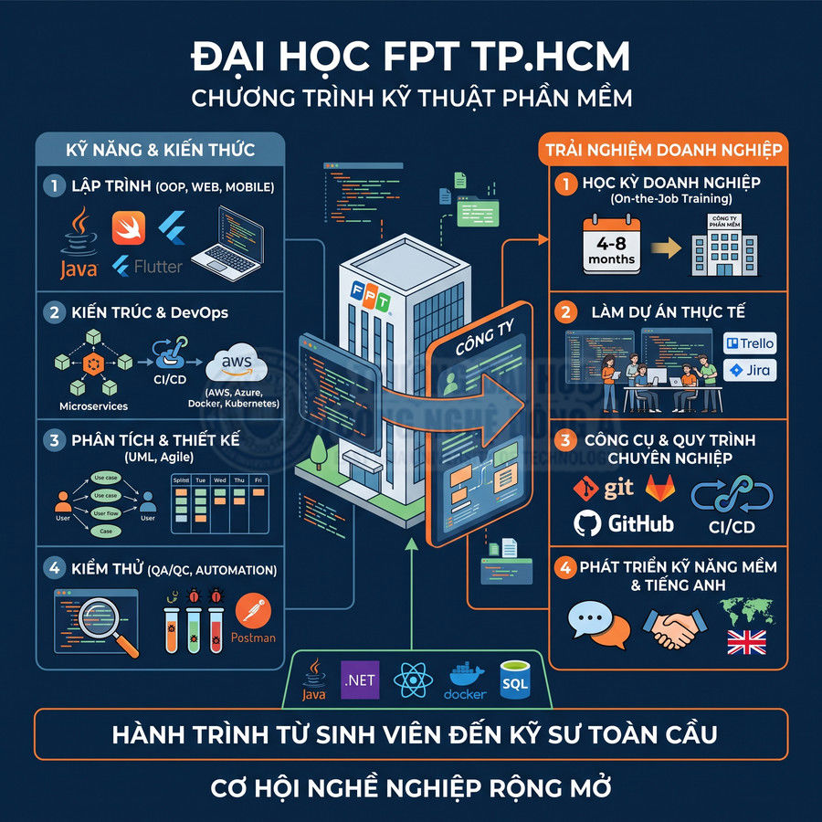 Chương trình kỹ thuật phần mềm Đại học FPT TP.HCM với lộ trình học và trải nghiệm doanh nghiệp