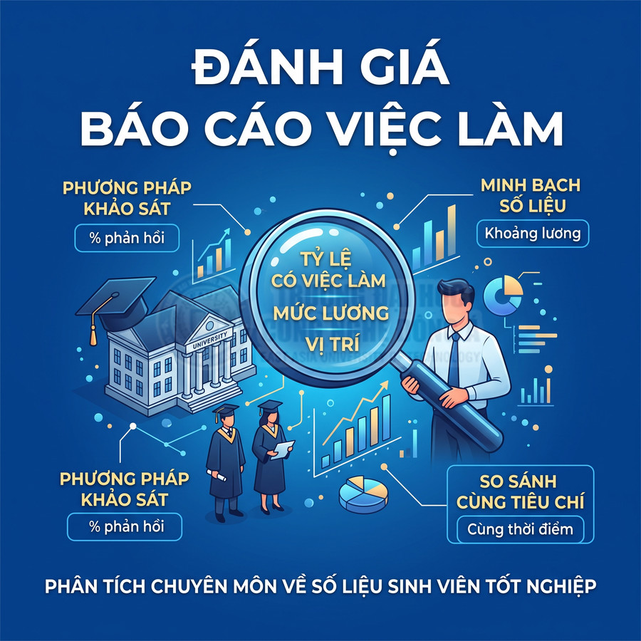 Thiết kế infographic đánh giá báo cáo việc làm và phân tích số liệu sinh viên tốt nghiệp