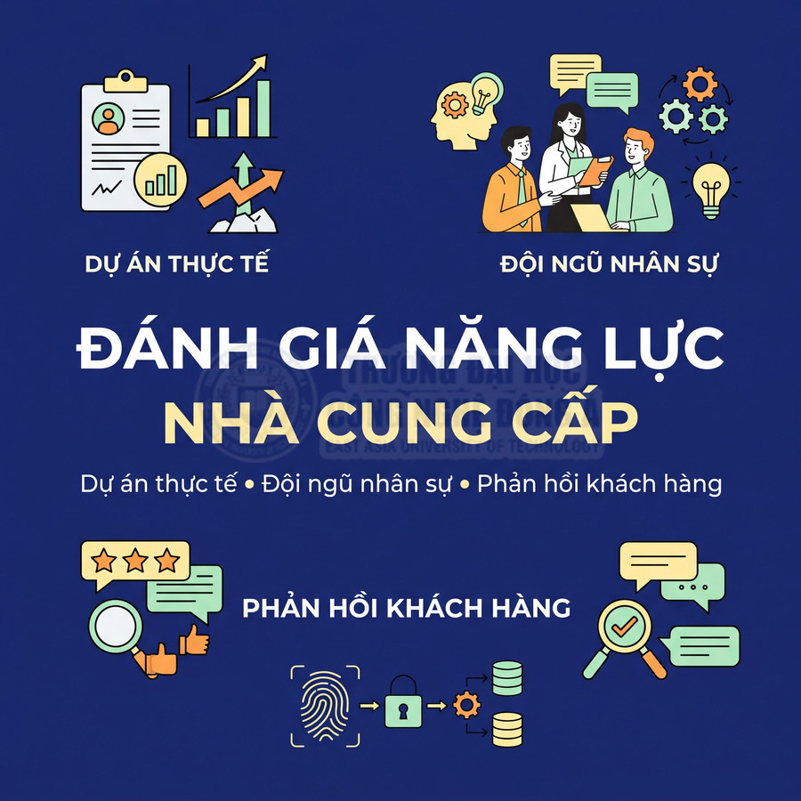 Đánh giá năng lực nhà cung cấp dựa trên dự án thực tế, đội ngũ nhân sự và phản hồi khách hàng