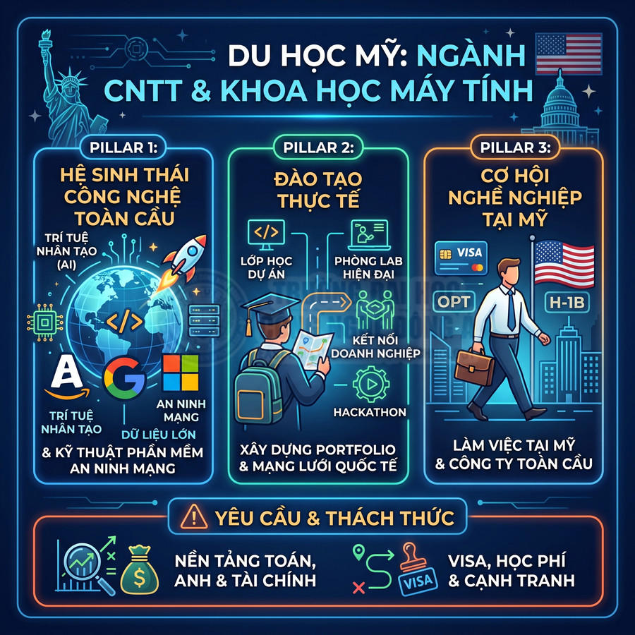Có nên du học Mỹ ngành Công nghệ thông tin không?