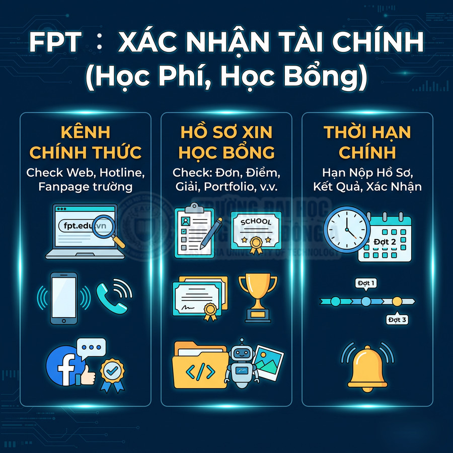 Hướng dẫn FPT xác nhận tài chính học phí học bổng với kênh chính thức, hồ sơ xin học bổng và thời hạn nộp hồ sơ