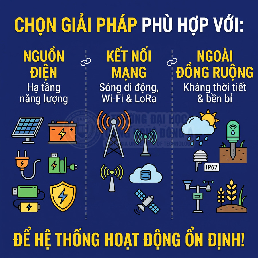 Giải pháp nguồn điện, kết nối mạng và thiết bị ngoài trời giúp hệ thống hoạt động ổn địnhத்து