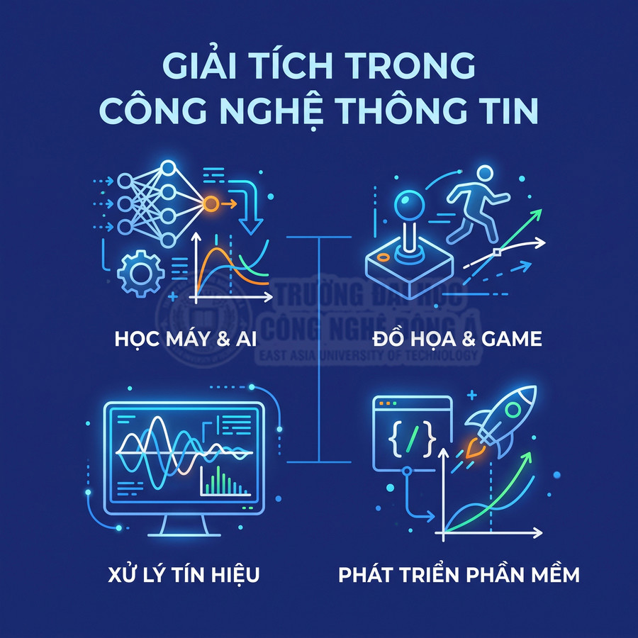 Ứng dụng giải tích trong công nghệ thông tin cho học máy AI đồ họa game xử lý tín hiệu và phát triển phần mềm