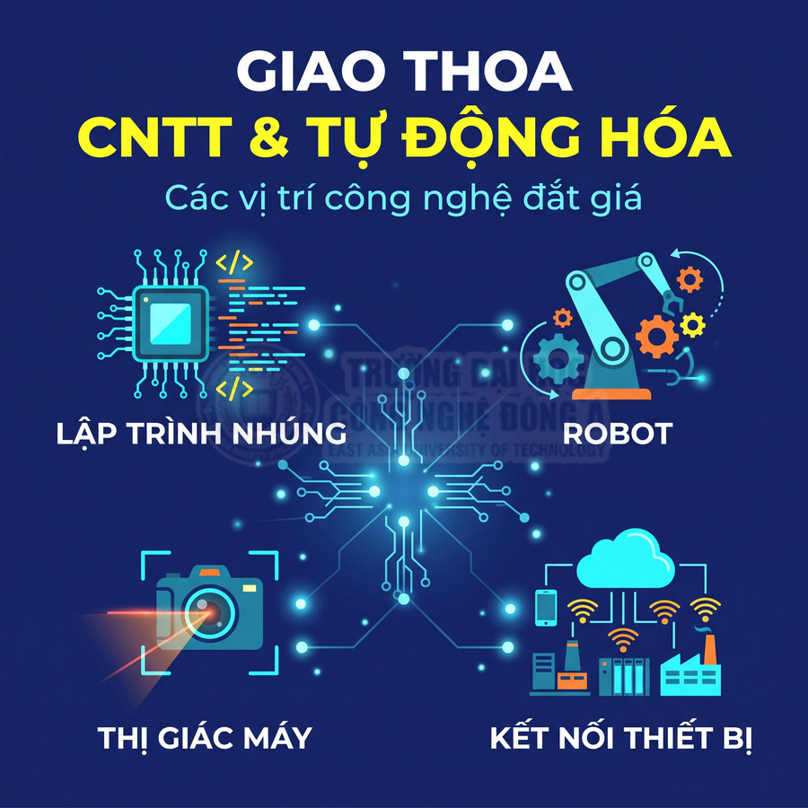 Giao thoa CNTT và tự động hóa với lập trình nhúng, robot, thị giác máy và kết nối thiết bị