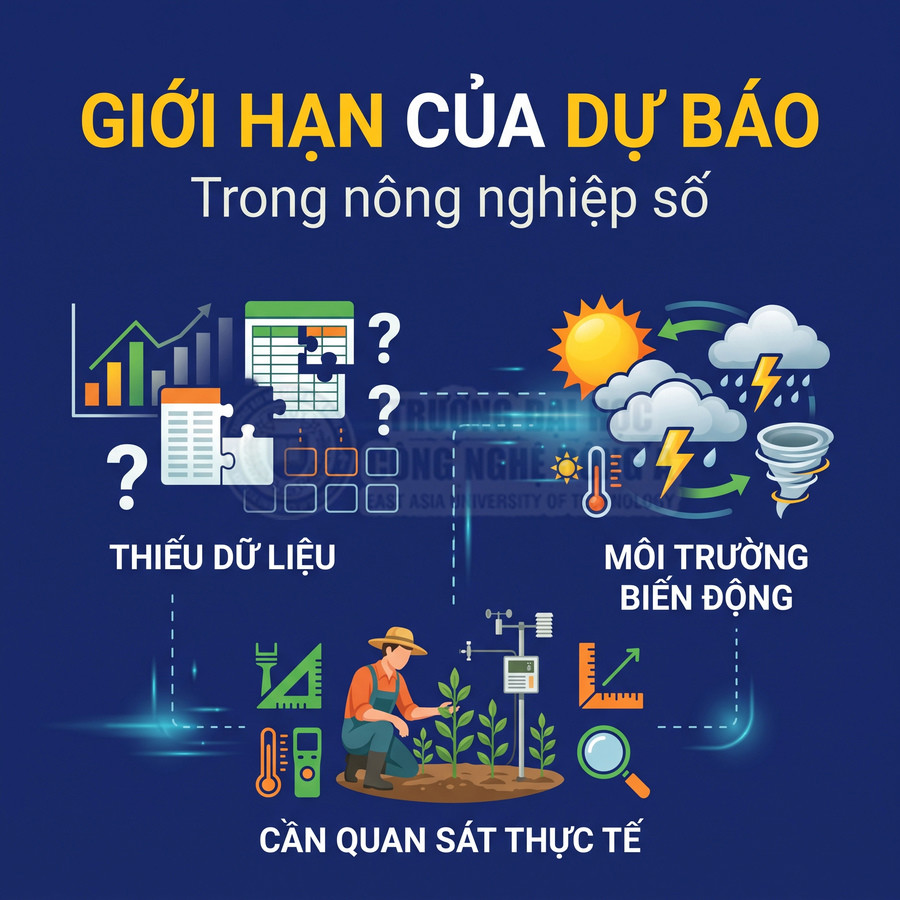 Giới hạn dự báo trong nông nghiệp số do thiếu dữ liệu, môi trường biến động và cần quan sát thực tế