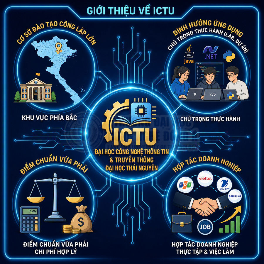 Giới thiệu ICTU Đại học Công nghệ Thông tin và Truyền thông Thái Nguyên với thế mạnh thực hành và hợp tác doanh nghiệp