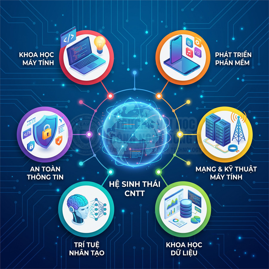 Công nghệ thông tin gồm những ngành nào?