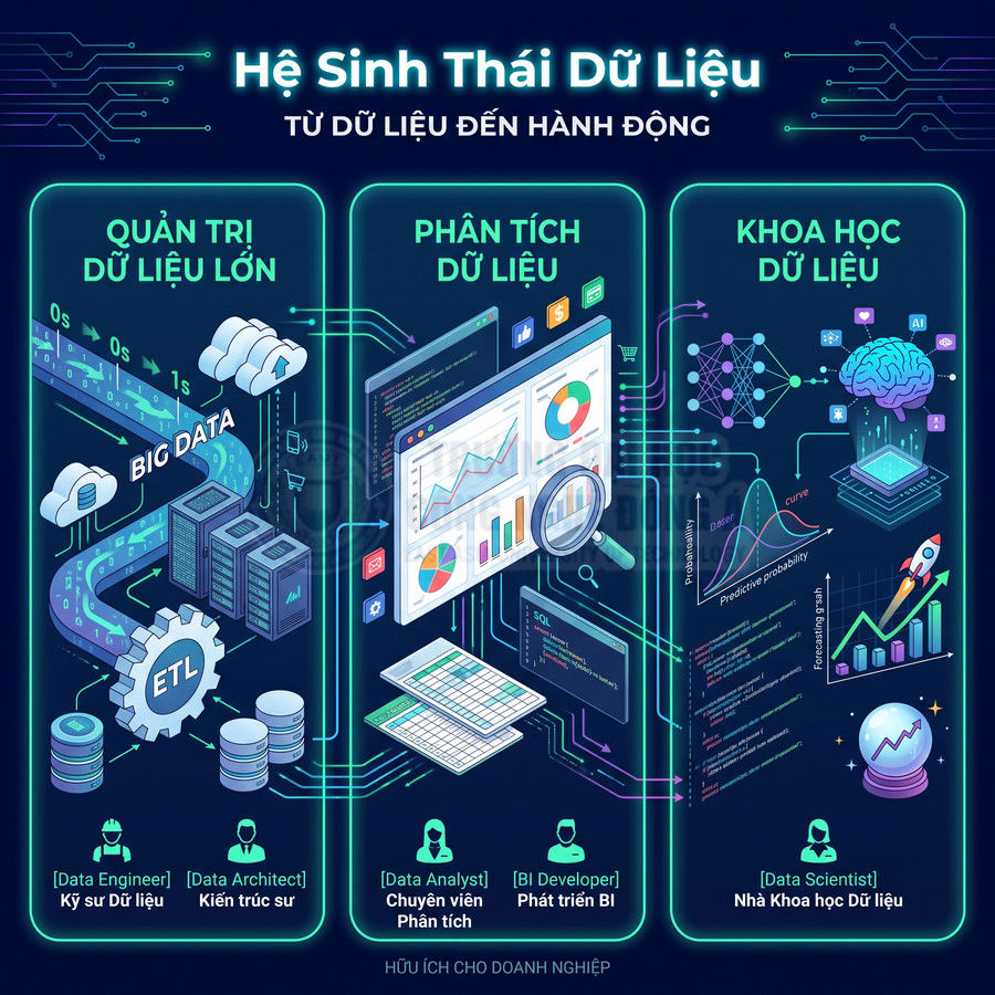 Mô hình hệ sinh thái dữ liệu lớn với quản trị, phân tích và khoa học dữ liệu cho doanh nghiệp