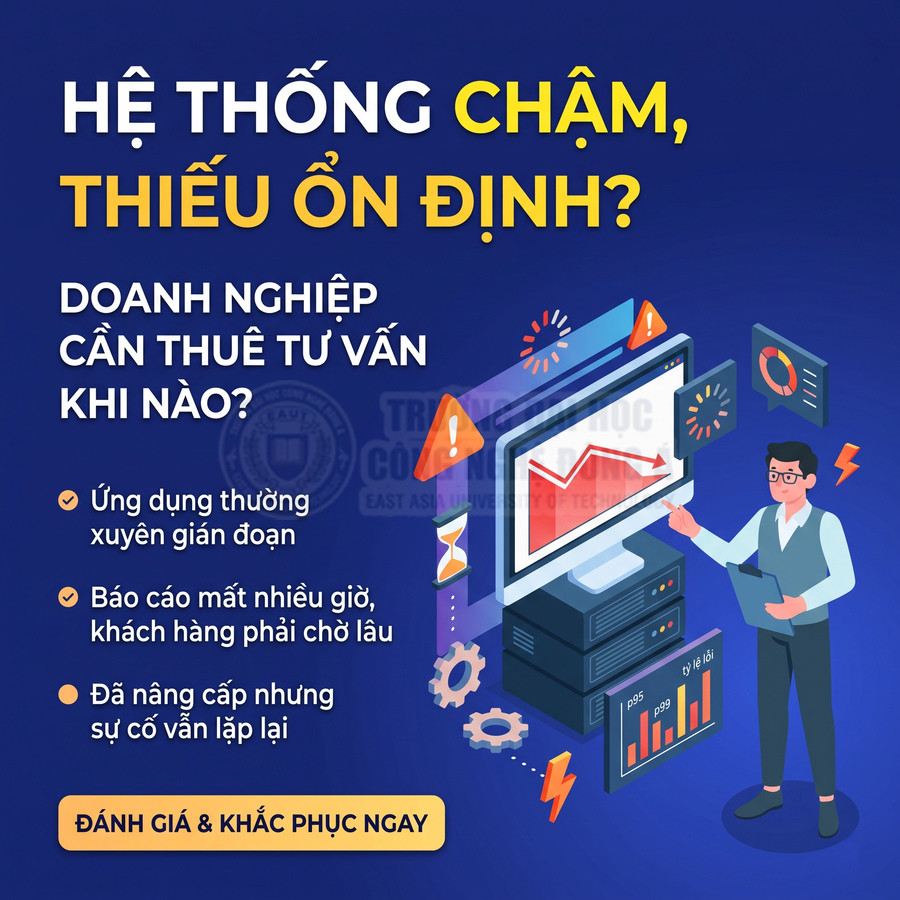 Dịch vụ tư vấn đánh giá và khắc phục hệ thống doanh nghiệp chậm, thiếu ổn định