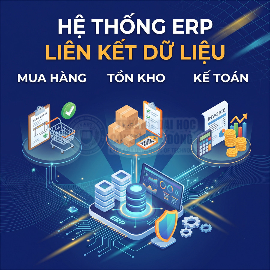 Hệ thống ERP liên kết dữ liệu mua hàng, tồn kho và kế toán trên nền tảng quản lý tập trung, có bảo mật dữ liệu