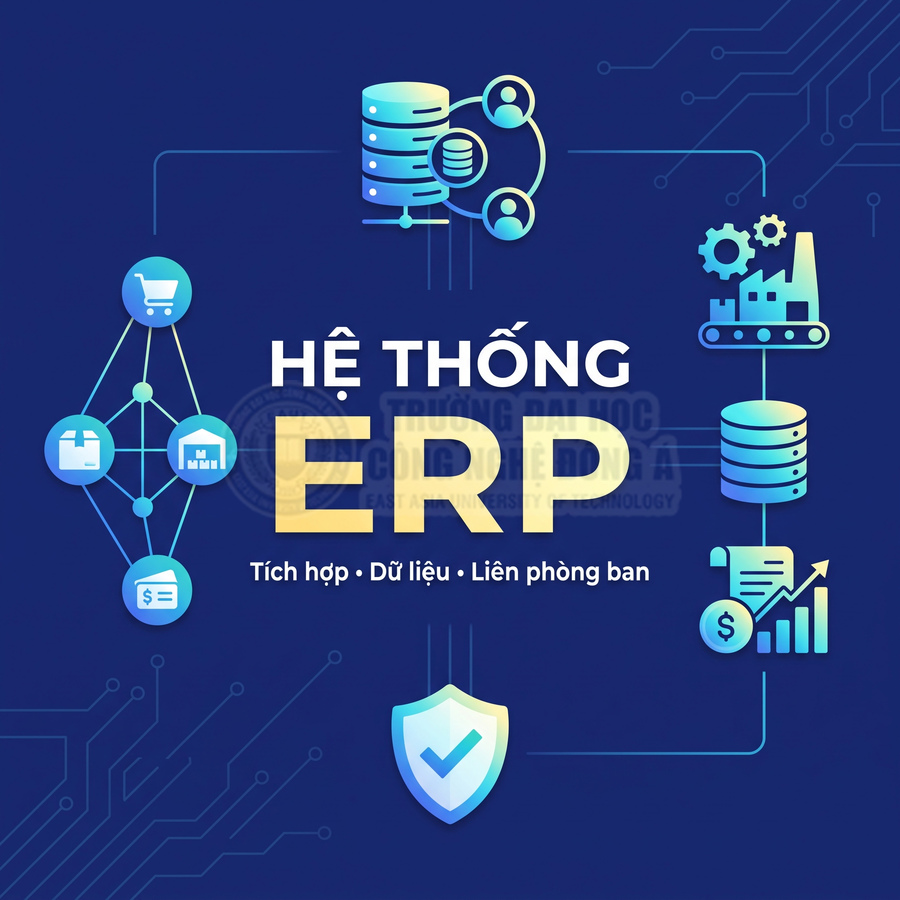 Hệ thống ERP tích hợp dữ liệu và kết nối các phòng ban với quản lý kho, bán hàng, sản xuất và tài chính