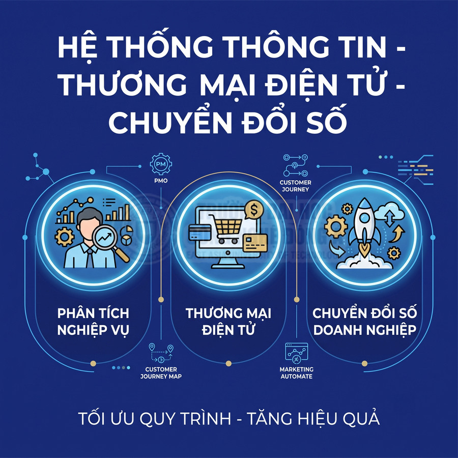 Banner giới thiệu dịch vụ phân tích nghiệp vụ, thương mại điện tử và chuyển đổi số doanh nghiệp tối ưu quy trình