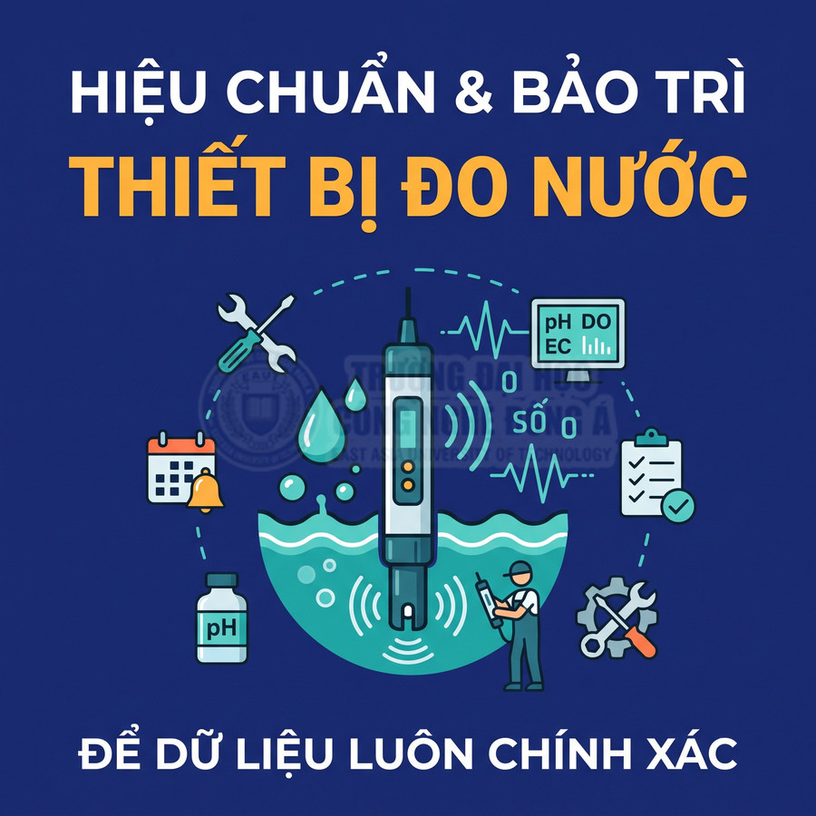 Thiết bị đo chất lượng nước được hiệu chuẩn và bảo trì để đảm bảo dữ liệu chính xác