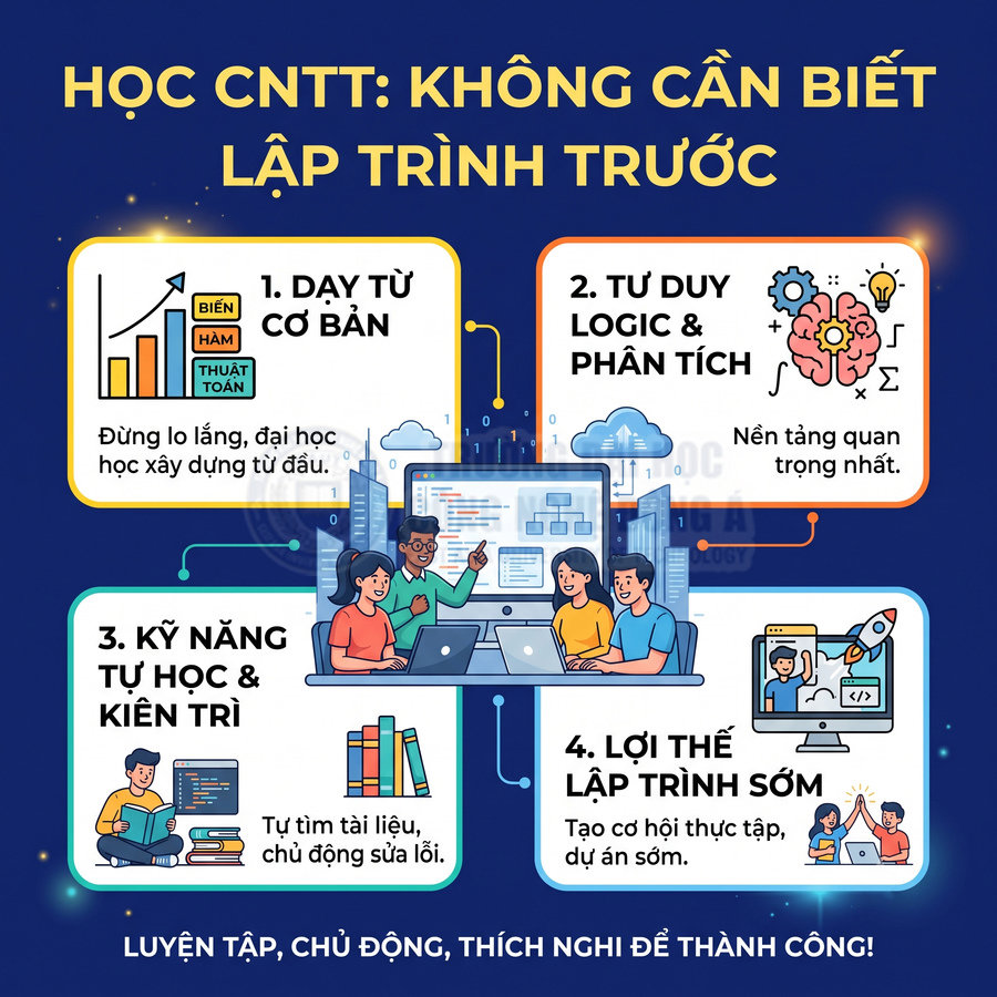 Công nghệ thông tin có cần biết lập trình trước khi học không?