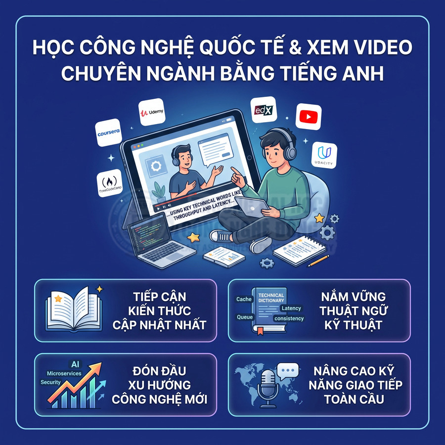 Học công nghệ quốc tế qua video tiếng Anh với Coursera Udemy edX Udacity và FreeCodeCamp
