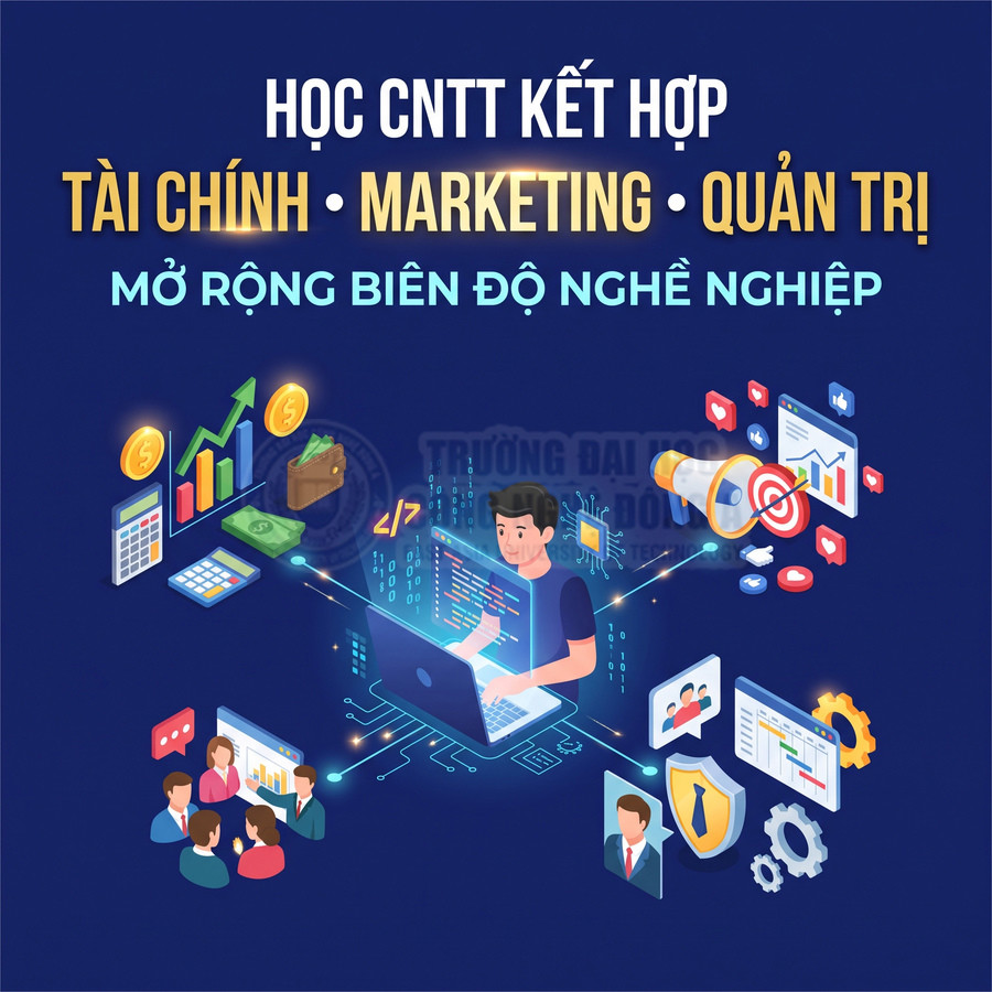 Minh họa học công nghệ thông tin kết hợp tài chính, marketing và quản trị, mở rộng cơ hội nghề nghiệp