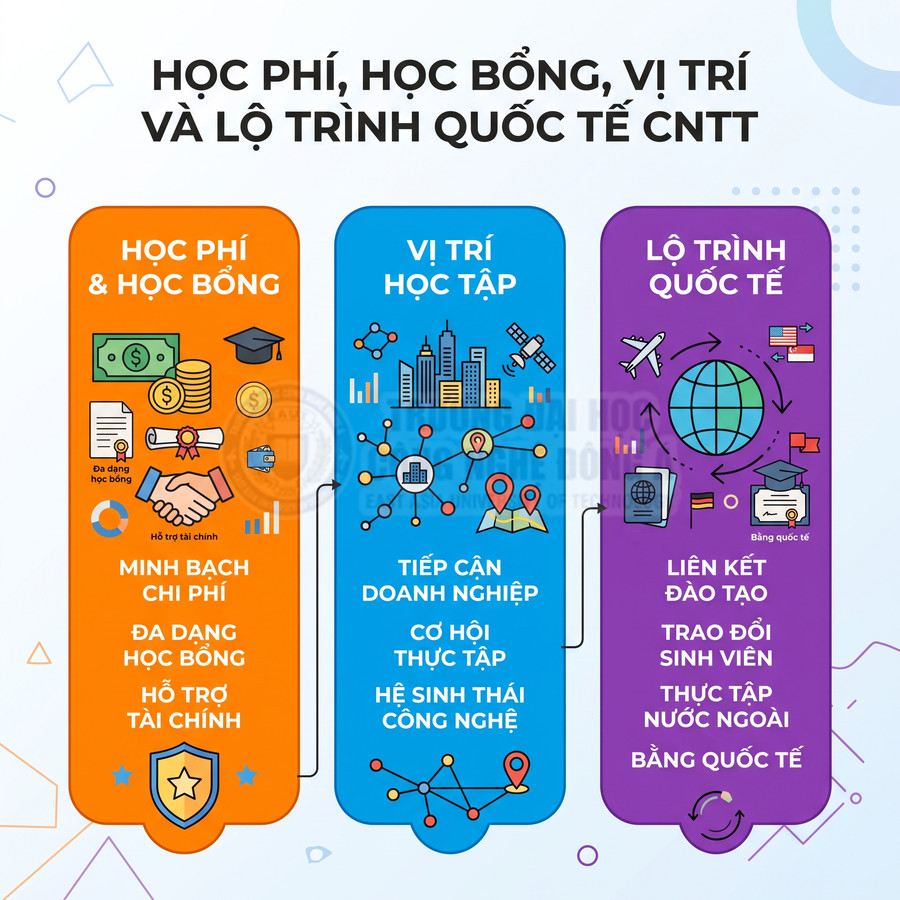 Học phí học bổng vị trí học tập và lộ trình quốc tế ngành CNTT với các lợi ích nổi bật